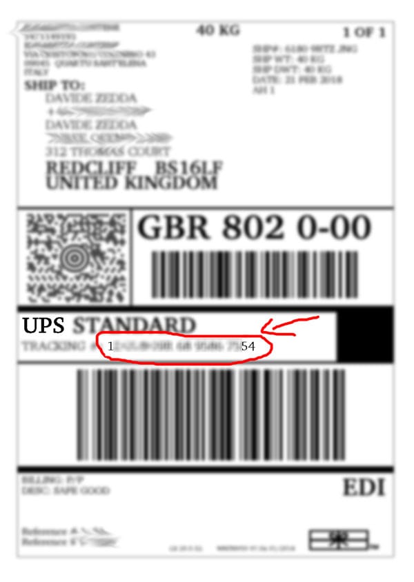 upa tracking number not working